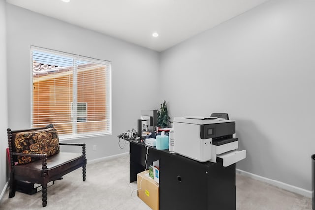 729 Sierra Verde Way NE, Rio Rancho, NM 87124 - office space with light carpet, baseboards, and recessed lighting
