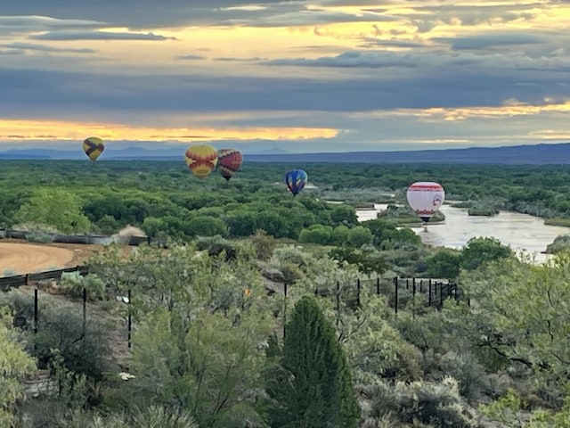 3916 Alamogordo Dr NW, Albuquerque, NM 87120 - aerial view at dusk of a forest view