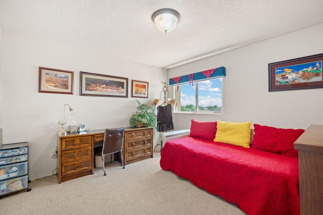 3916 Alamogordo Dr NW, Albuquerque, NM 87120 - carpeted bedroom with a textured ceiling and an office area