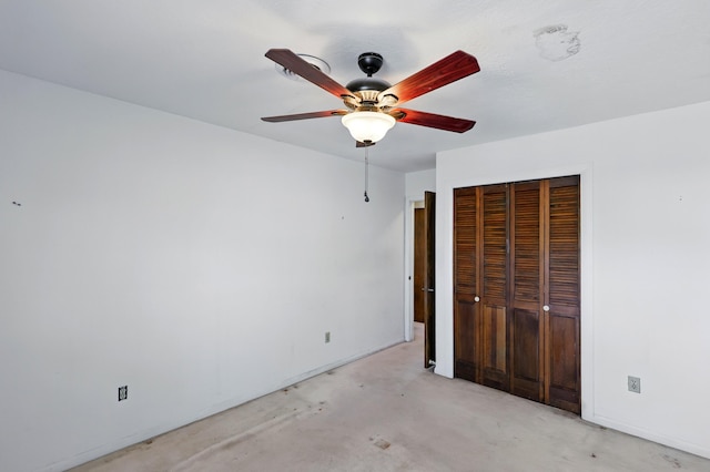 1595 W Bosque Loop, Bosque Farms, NM 87068 - unfurnished bedroom featuring a closet and ceiling fan