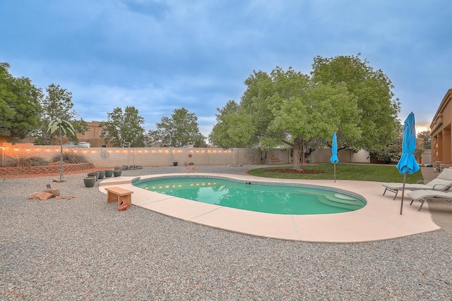 3924 Bay Hill Loop SE, Rio Rancho, NM 87124 - view of swimming pool with a patio and a fenced backyard