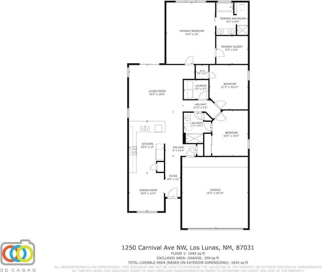 1250 Carnival Ave NW, Los Lunas, NM 87031 - room layout
