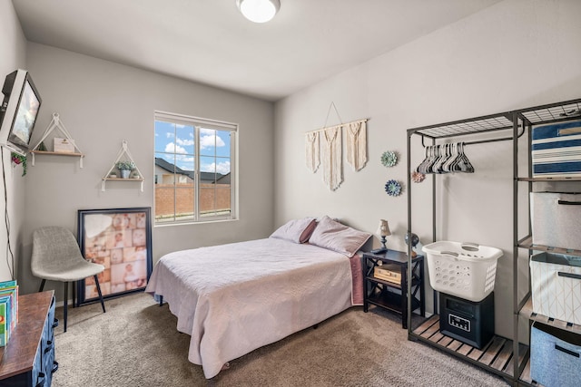 bedroom with carpet floors