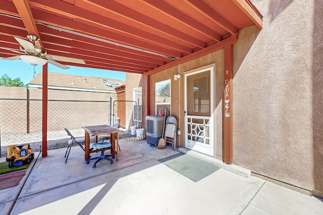 5727 Cibola Dr NE, Rio Rancho, NM 87144 - view of patio featuring a ceiling fan