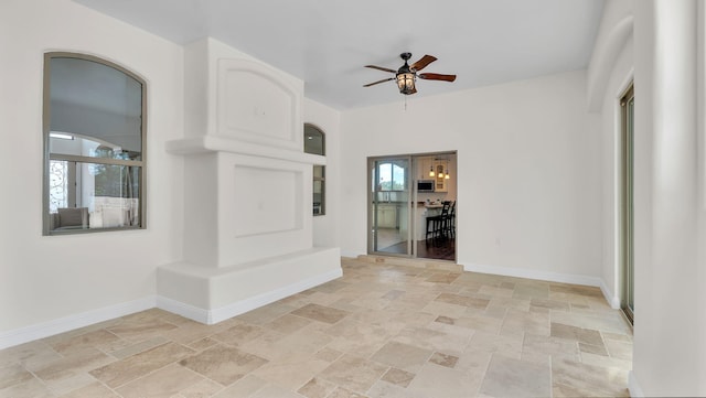 2815 Linda Pl SW, Albuquerque, NM 87105 - hall with stone tile floors and baseboards