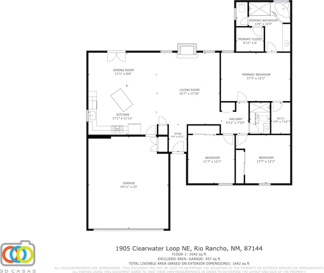 1905 Clearwater Loop NE, Rio Rancho, NM 87144 - property floor plan