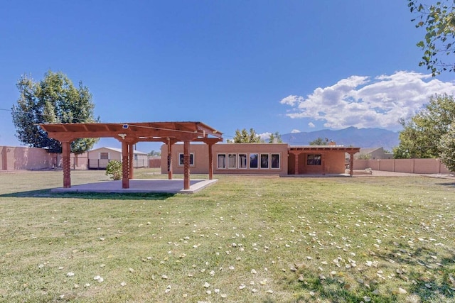501 Calle De La Angel, Bernalillo, NM 87004 - back of house with a patio area and a mountain view