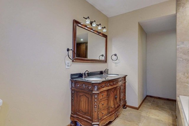 501 Calle De La Angel, Bernalillo, NM 87004 - bathroom with double vanity and a bath