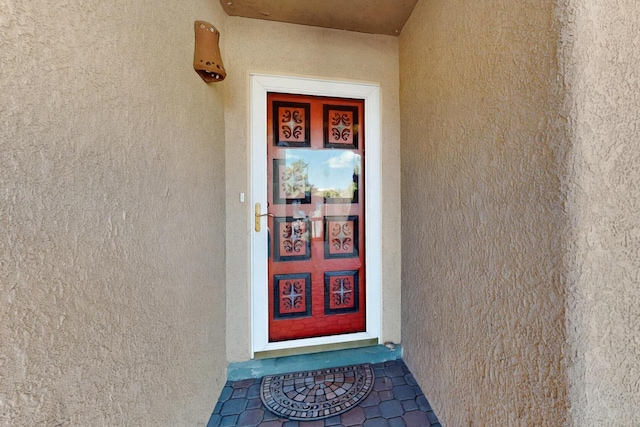 9737 Academy St NW, Albuquerque, NM 87114 - property entrance featuring stucco siding