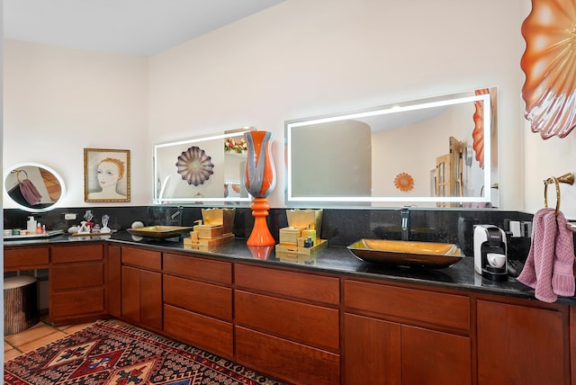 28 Canon Escondido, Sandia Park, NM 87047 - full bath with double vanity and tile patterned flooring