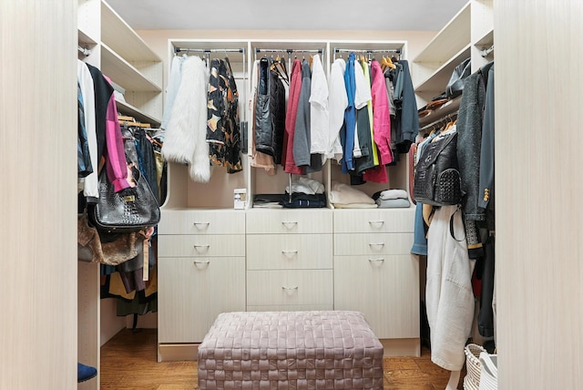 28 Canon Escondido, Sandia Park, NM 87047 - walk in closet with wood finished floors
