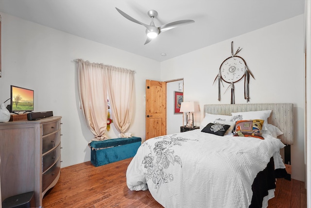 28 Canon Escondido, Sandia Park, NM 87047 - bedroom with wood finished floors and a ceiling fan