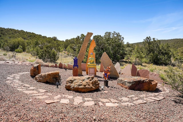 28 Canon Escondido, Sandia Park, NM 87047 - view of yard featuring a forest view