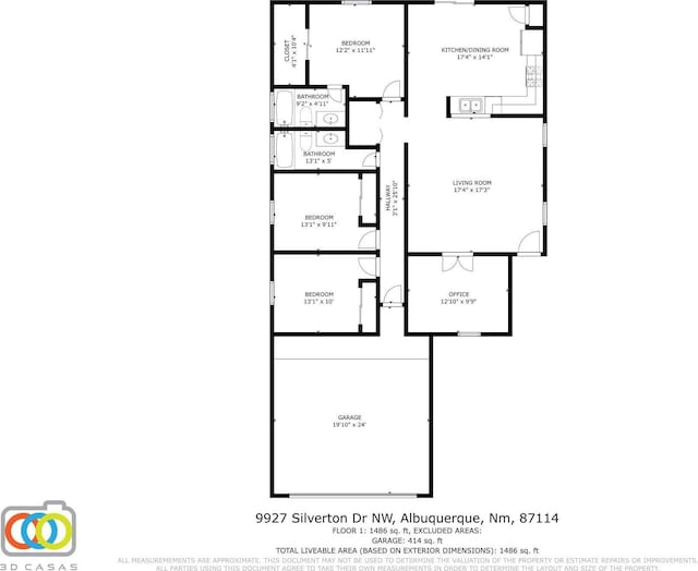 9927 Silverton Dr NW, Albuquerque, NM 87114 - home floor plan