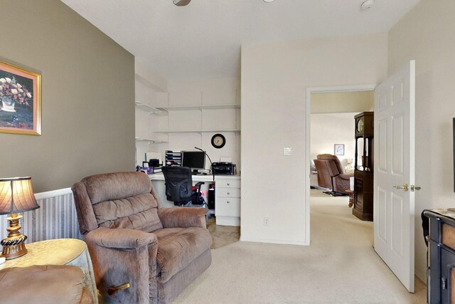 10320 Durham St NW, Albuquerque, NM 87114 - living area featuring a desk and light carpet