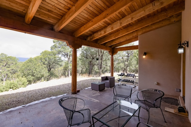 13 Asher Ln, Tijeras, NM 87059 - view of patio with an outdoor hangout area