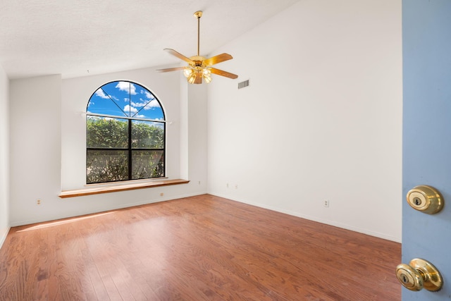 1905 Gomez Dr SW, Los Lunas, NM 87031 - spare room featuring wood finished floors, ceiling fan, and baseboards