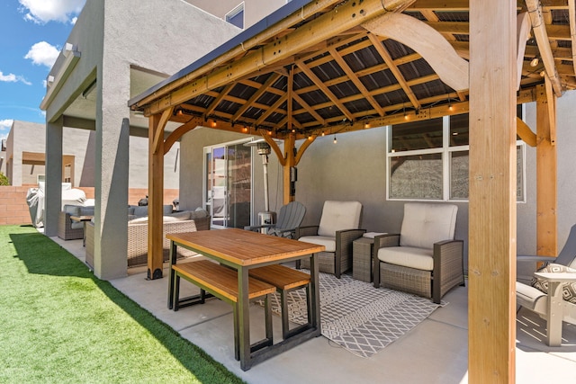 1661 Camino Culiacan, Los Lunas, NM 87031 - view of patio featuring outdoor lounge area and a gazebo