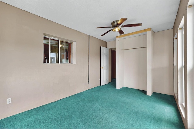 1237 Gabaldon Rd, Belen, NM 87002 - unfurnished bedroom with light colored carpet and ceiling fan