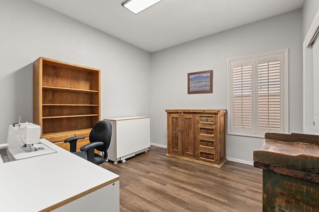 3827 Fox Sparrow Trl NW, Albuquerque, NM 87120 - office with wood finished floors and baseboards