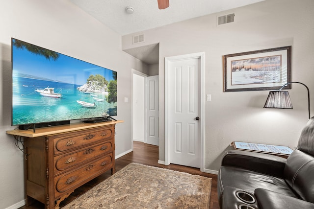 3827 Fox Sparrow Trl NW, Albuquerque, NM 87120 - bedroom with baseboards, wood finished floors, and a ceiling fan