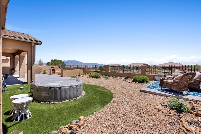 2659 Vista Manzano Loop NE, Rio Rancho, NM 87144 - fenced yard featuring a mountain view