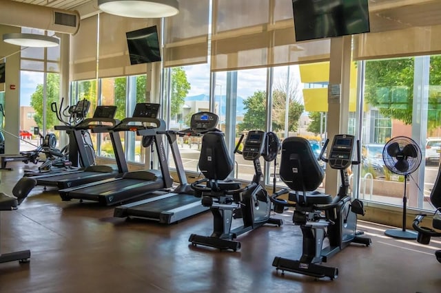 2659 Vista Manzano Loop NE, Rio Rancho, NM 87144 - exercise room featuring plenty of natural light