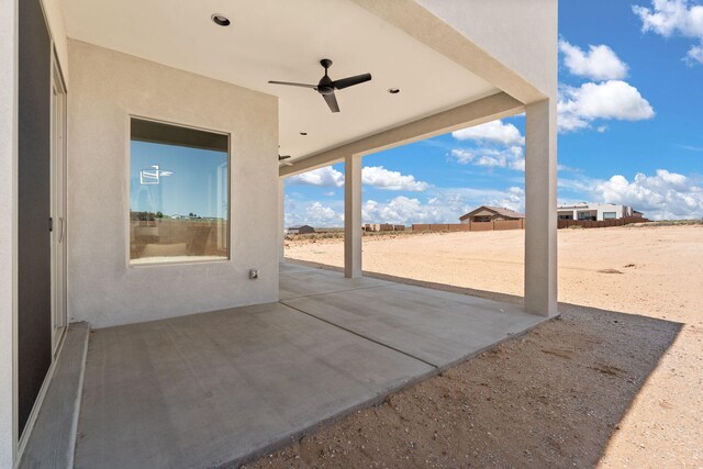 1413 6th St SE, Rio Rancho, NM 87124 - view of patio / terrace with a ceiling fan