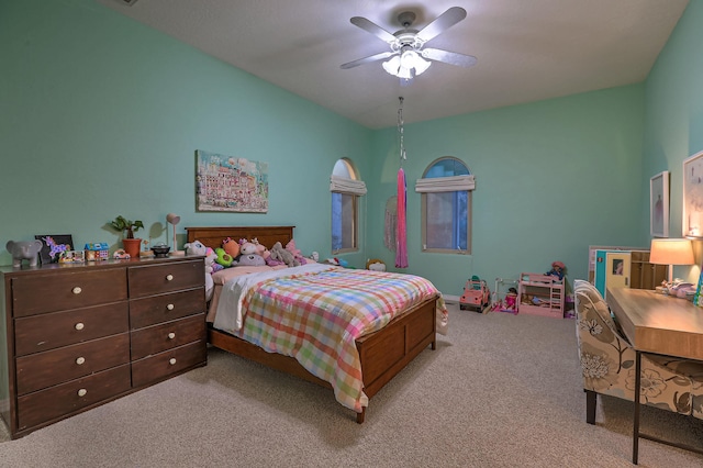 4110 Waterwillow Pl NW, Albuquerque, NM 87120 - carpeted bedroom featuring ceiling fan