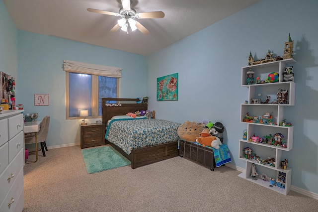 4110 Waterwillow Pl NW, Albuquerque, NM 87120 - bedroom with carpet flooring and a ceiling fan
