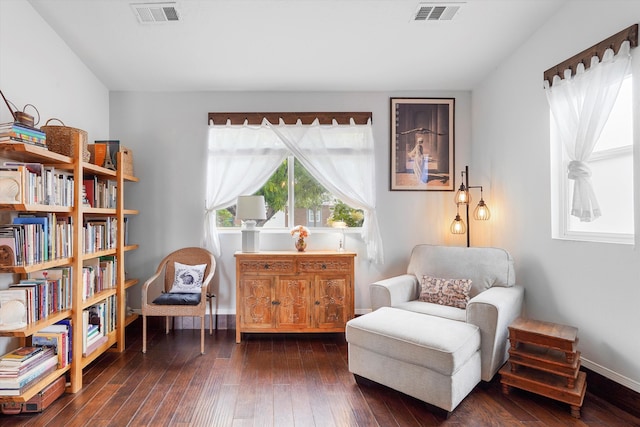 4235 Pumice Dr NE, Rio Rancho, NM 87124 - sitting room featuring dark wood-style floors and baseboards