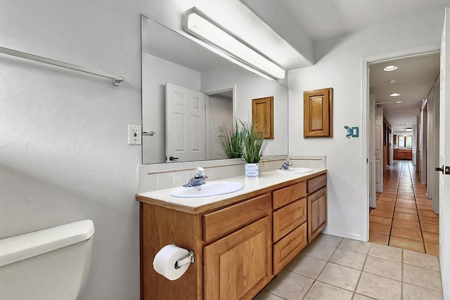 1704 Quail Run Ct NE, Albuquerque, NM 87122 - full bath with toilet, tile patterned flooring, and double vanity