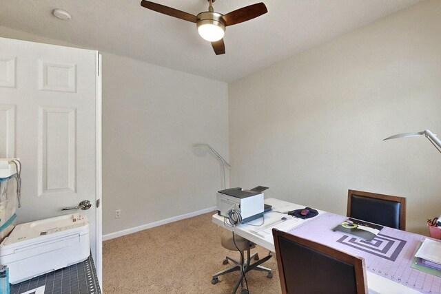 1412 Wind Ridge Dr NW, Albuquerque, NM 87120 - carpeted office featuring ceiling fan and baseboards