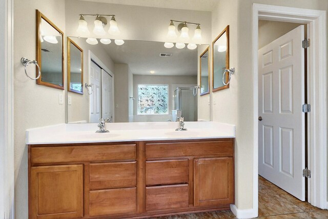 1412 Wind Ridge Dr NW, Albuquerque, NM 87120 - full bath with a shower stall and double vanity