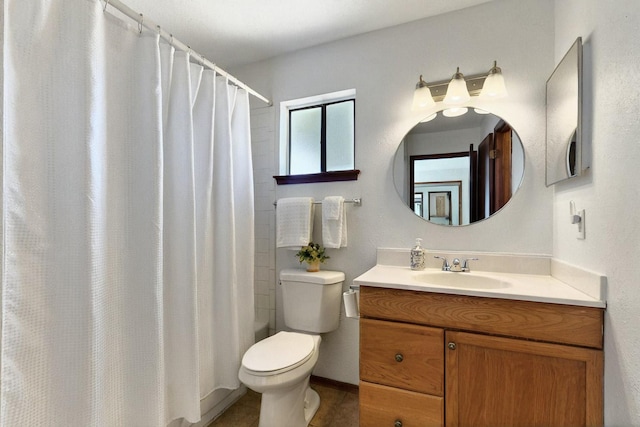 3039 Prenda De Oro Dr NW, Albuquerque, NM 87120 - full bath with vanity, toilet, and shower / bath combination with curtain