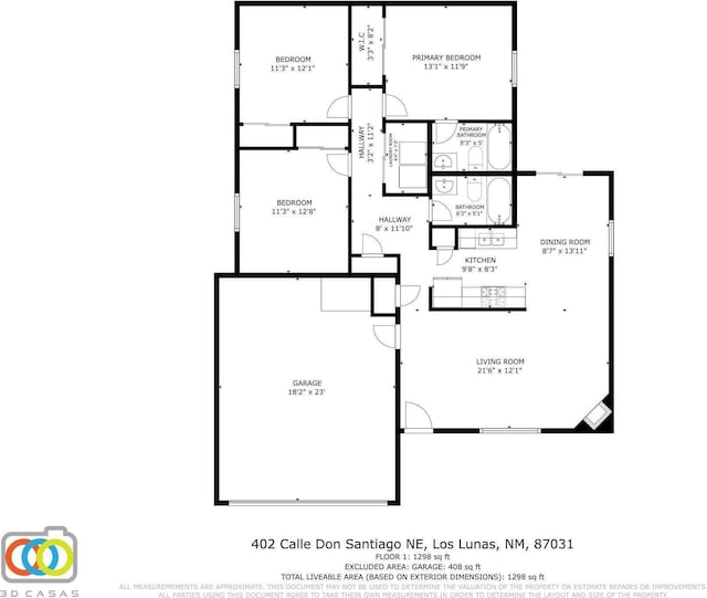 402 Calle Don Santiago NE, Los Lunas, NM 87031 - home floor plan