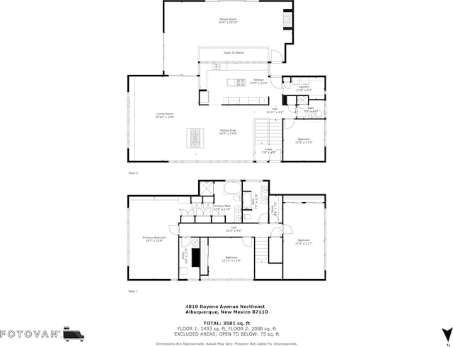 4818 Royene Ave NE, Albuquerque, NM 87110 - room layout