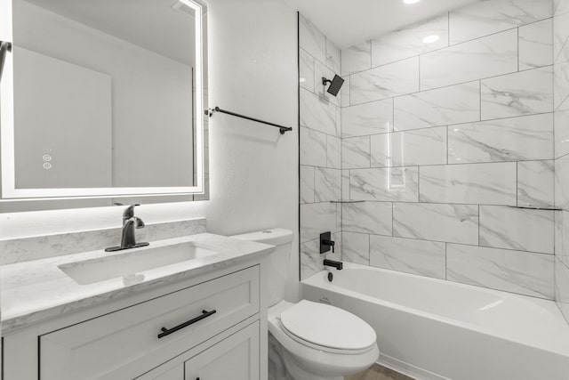 7525 Gill St NE, Albuquerque, NM 87109 - full bathroom with toilet, vanity, and washtub / shower combination
