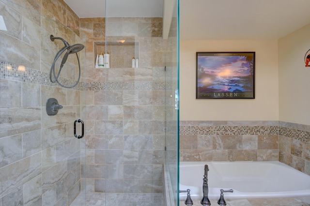 2865 Tramway Cir NE, Albuquerque, NM 87122 - bathroom featuring a shower stall and a bath