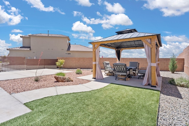 684 Turmalina Dr SE, Rio Rancho, NM 87124 - view of yard with a gazebo and a patio area
