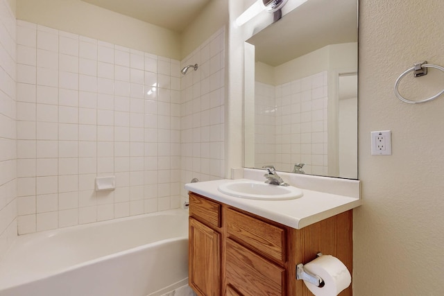 6501 San Antonio Dr NE Unit 2702, Albuquerque, NM 87109 - full bath with vanity, bathtub / shower combination, and a textured wall