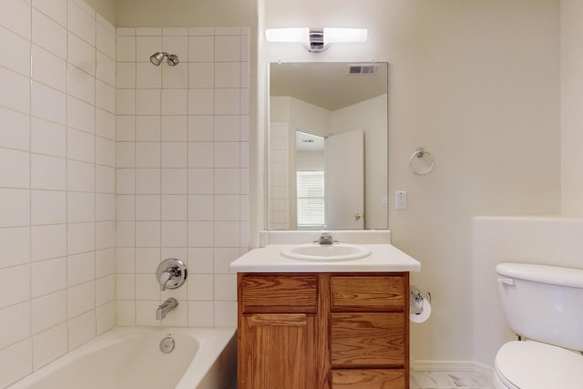 6501 San Antonio Dr NE Unit 2702, Albuquerque, NM 87109 - bathroom featuring toilet, vanity, and shower / bath combination
