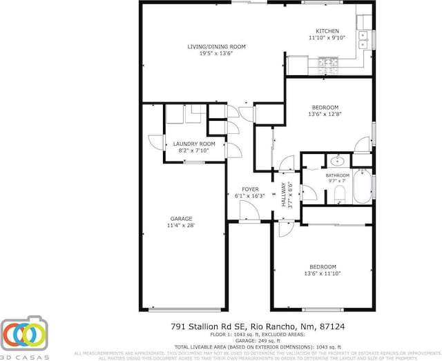 791 Stallion Rd SE, Rio Rancho, NM 87124 - property floor plan