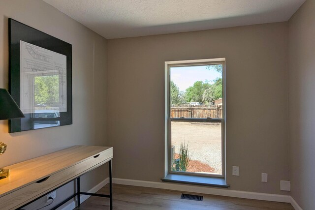 10031 Guadalupe Trl NW Unit A, Albuquerque, NM 87114 - office space featuring wood finished floors, healthy amount of natural light, baseboards, and a textured ceiling