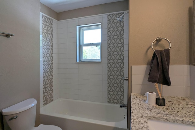 10031 Guadalupe Trl NW Unit A, Albuquerque, NM 87114 - full bathroom featuring toilet, shower / tub combination, and vanity