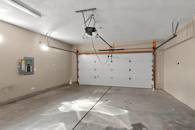 6505 Basket Weaver Ave NW, Albuquerque, NM 87114 - garage featuring electric panel and a garage door opener