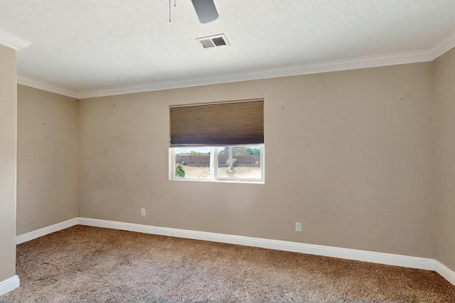 6505 Basket Weaver Ave NW, Albuquerque, NM 87114 - unfurnished room with carpet floors, baseboards, crown molding, and a ceiling fan