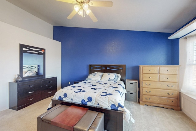 9731 Puccini Trl NW, Albuquerque, NM 87114 - bedroom with light colored carpet, multiple windows, and ceiling fan