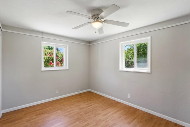 9722 Apache Ave NE, Albuquerque, NM 87112 - unfurnished room featuring healthy amount of natural light, light wood-type flooring, baseboards, and a ceiling fan