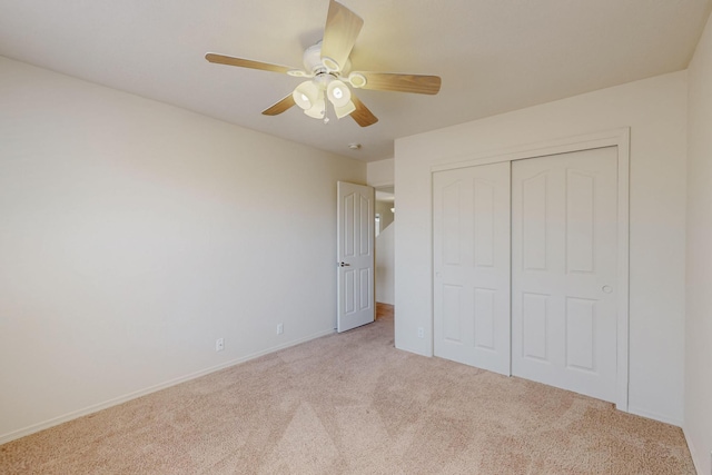 5124 Pyrite Pl NW, Albuquerque, NM 87114 - unfurnished bedroom with carpet, a closet, baseboards, and ceiling fan